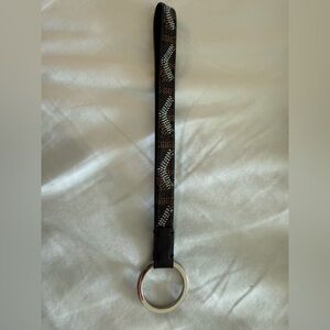 Elegant Black Goyard Key Chain